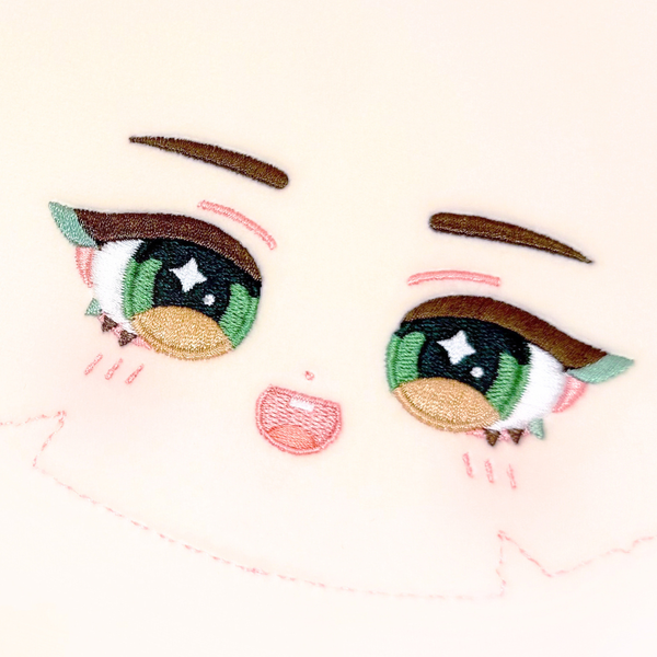 顔のみの刺繍